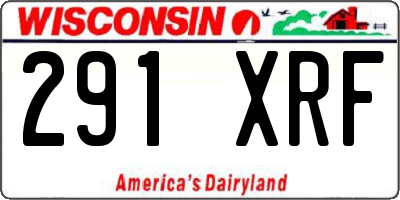 WI license plate 291XRF