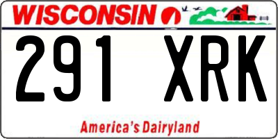 WI license plate 291XRK