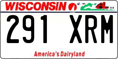 WI license plate 291XRM