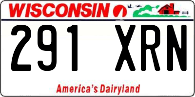WI license plate 291XRN