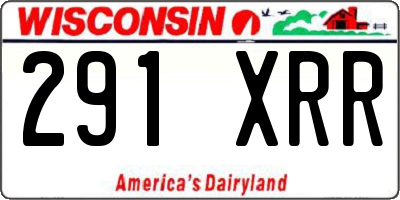 WI license plate 291XRR