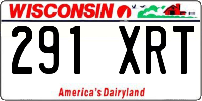 WI license plate 291XRT