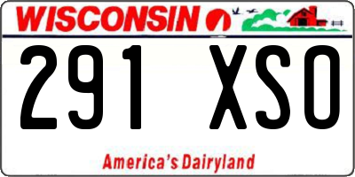 WI license plate 291XSO
