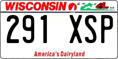 WI license plate 291XSP