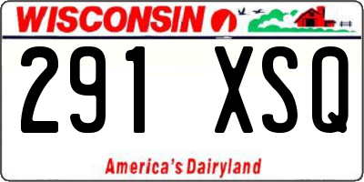 WI license plate 291XSQ
