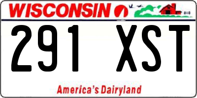 WI license plate 291XST