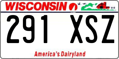 WI license plate 291XSZ