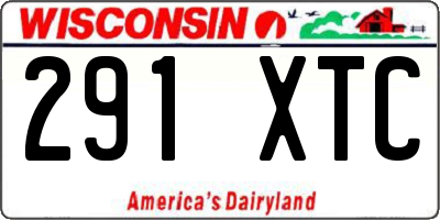 WI license plate 291XTC