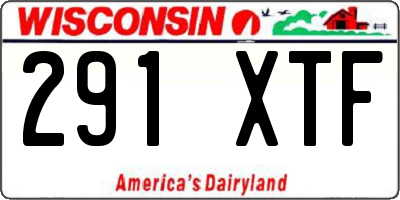 WI license plate 291XTF