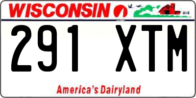 WI license plate 291XTM