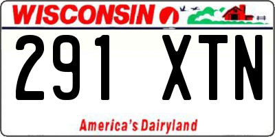 WI license plate 291XTN