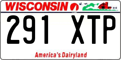 WI license plate 291XTP