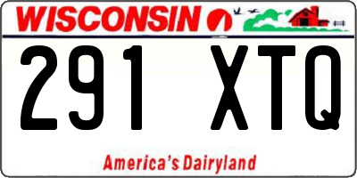 WI license plate 291XTQ