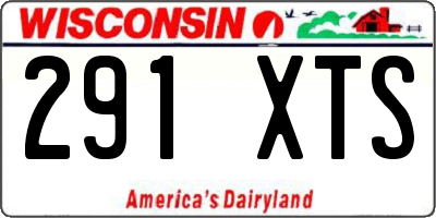 WI license plate 291XTS