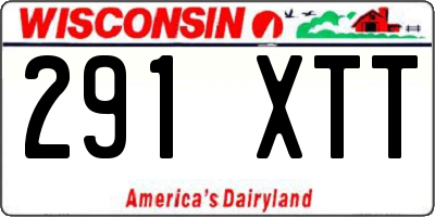 WI license plate 291XTT