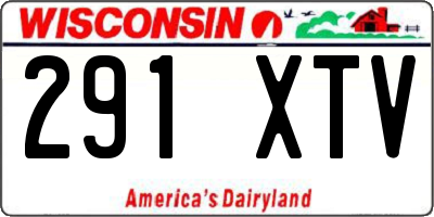 WI license plate 291XTV