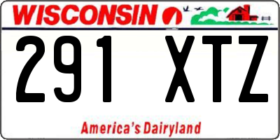 WI license plate 291XTZ
