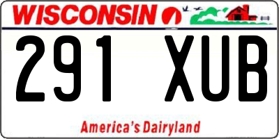 WI license plate 291XUB