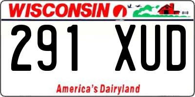 WI license plate 291XUD