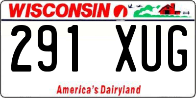 WI license plate 291XUG