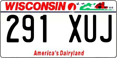 WI license plate 291XUJ