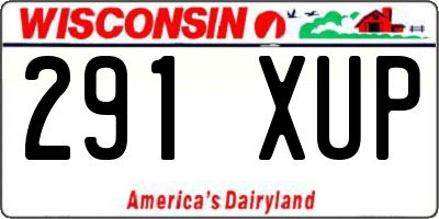 WI license plate 291XUP