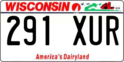 WI license plate 291XUR
