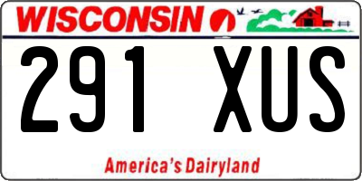 WI license plate 291XUS