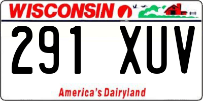 WI license plate 291XUV