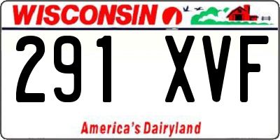 WI license plate 291XVF