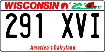 WI license plate 291XVI