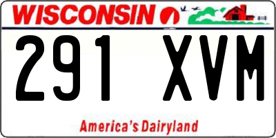 WI license plate 291XVM