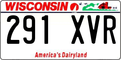 WI license plate 291XVR