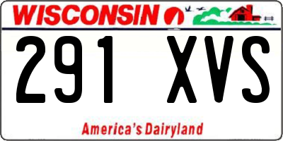 WI license plate 291XVS