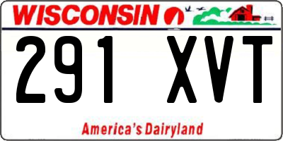 WI license plate 291XVT