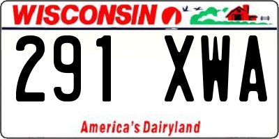 WI license plate 291XWA