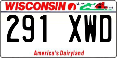 WI license plate 291XWD