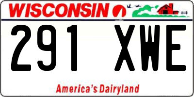 WI license plate 291XWE