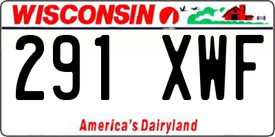 WI license plate 291XWF
