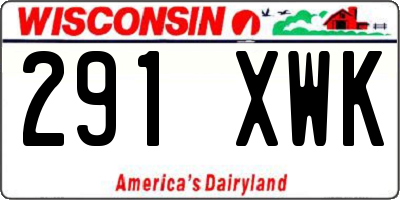 WI license plate 291XWK