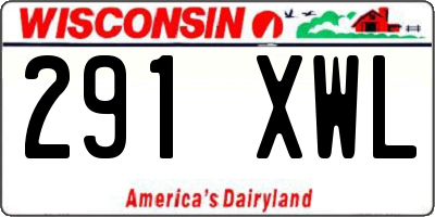 WI license plate 291XWL