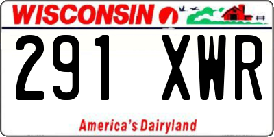 WI license plate 291XWR
