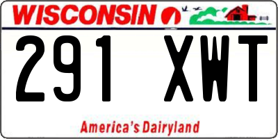 WI license plate 291XWT