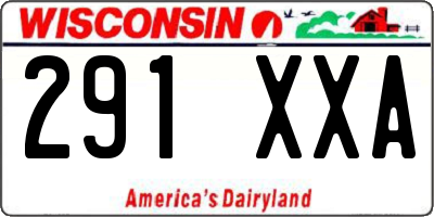 WI license plate 291XXA