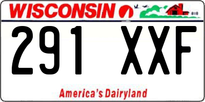 WI license plate 291XXF