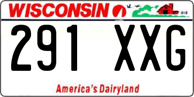WI license plate 291XXG