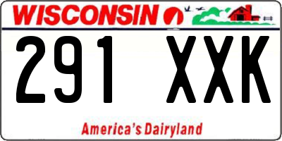 WI license plate 291XXK