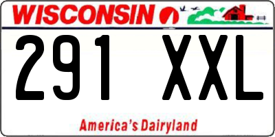 WI license plate 291XXL