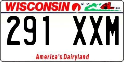 WI license plate 291XXM