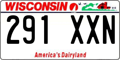 WI license plate 291XXN